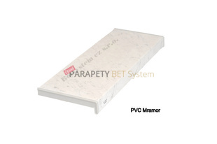 Plastový parapet Mramor – šířka 150 mm