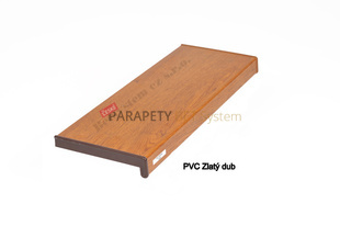 Plastový parapet Zlatý dub – šířka 150 mm