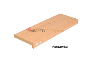 Plastový parapet Buk – šířka 600 mm