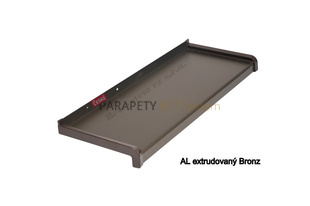 Hliníkový parapet extrudovaný Bronz – šířka 70 mm